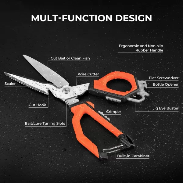 imageKastKing Paradox Fishing Tools Set Stainless Steel 9quot Bait Shears 75quot Angled Nose Pliers ampamp 9quot Fillet Knife with NonSlip Grips and Protective Sheaths9 Shears  75 Pliers  9 Knife