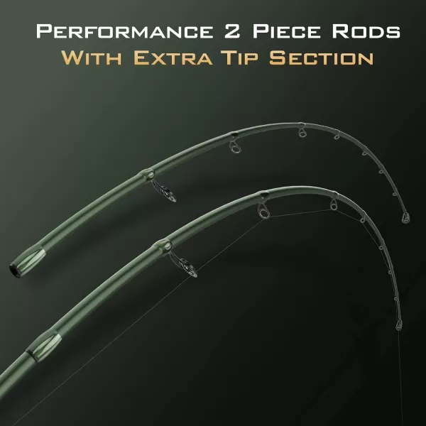imageKastKing Spartacus II Fishing Rods  IM6 Graphite Blanks Casting ampamp Spinning Rods 2Piece Rods with Extra Tip Section PTS Power Transition System KastFlex Technology Rubber Cork HandleB Spin73 Mh Fast 2 Pcs Extra Tip
