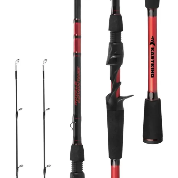 imageKastKing Royale Advantage Fishing Rod Spinning Rod ampamp Casting Rod IM6 Graphite Blanks 2Pieces Rods with Extra Tip SectionKastFlex Technology Power Transition System EVA Handle 17 Lengths and ActionsDcast 7 H Fast 2pcs Extra Tip