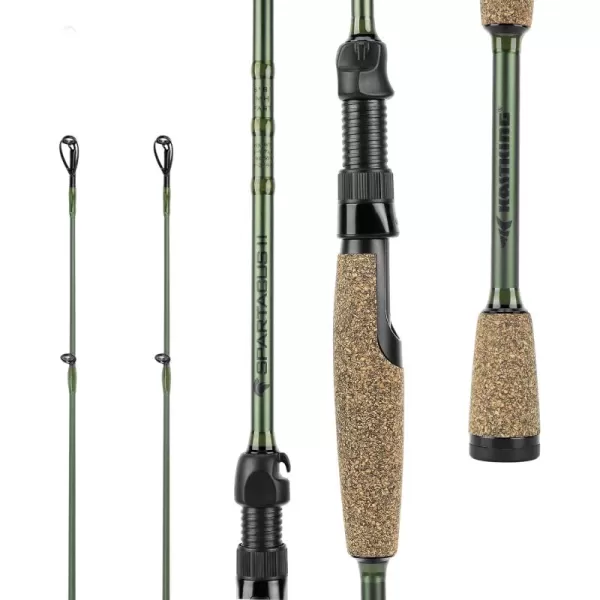 imageKastKing Spartacus II Fishing Rods  IM6 Graphite Blanks Casting ampamp Spinning Rods 2Piece Rods with Extra Tip Section PTS Power Transition System KastFlex Technology Rubber Cork HandleA Spin68 Ml Fast 2 Pcs Extra Tip