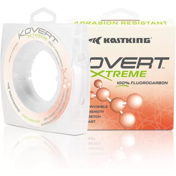 imageKastKing Kovert Xtreme 100 Fluorocarbon Fishing line Fishing Leader Extreme Clarity Fast Sinking Shock Resistant UltraLow Visibility High Abrasion Resistance Available in 25 50 and 200 YD Spools20LB91KG 040mm25Yard