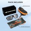 imageKastKing Chippewa Polarized Fishing Sunglasses UV400 Protection Full Wrap Frame Sports Cycling Sunglasses 10mm TAC LensesAgloss Black Frame  Smoke Mirror