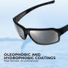 imageKastKing Chippewa Polarized Fishing Sunglasses UV400 Protection Full Wrap Frame Sports Cycling Sunglasses 10mm TAC LensesAgloss Black Frame  Smoke Mirror