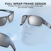imageKastKing Chippewa Polarized Fishing Sunglasses UV400 Protection Full Wrap Frame Sports Cycling Sunglasses 10mm TAC LensesBmatt Smoke Crystal Frame  Smoke Mirror