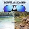 imageKastKing Chippewa Polarized Fishing Sunglasses UV400 Protection Full Wrap Frame Sports Cycling Sunglasses 10mm TAC LensesEgloss Tal Light Graysilver Frame  Smokeblue Ocean Mirror