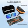 imageKastKing Chippewa Polarized Fishing Sunglasses UV400 Protection Full Wrap Frame Sports Cycling Sunglasses 10mm TAC LensesEgloss Tal Light Graysilver Frame  Smokeblue Ocean Mirror