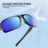 imageKastKing Chippewa Polarized Fishing Sunglasses UV400 Protection Full Wrap Frame Sports Cycling Sunglasses 10mm TAC LensesEgloss Tal Light Graysilver Frame  Smokeblue Ocean Mirror