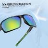 imageKastKing Chippewa Polarized Fishing Sunglasses UV400 Protection Full Wrap Frame Sports Cycling Sunglasses 10mm TAC LensesFgloss Black Frame  Brownchartruesse Mirror