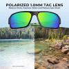 imageKastKing Chippewa Polarized Fishing Sunglasses UV400 Protection Full Wrap Frame Sports Cycling Sunglasses 10mm TAC LensesFgloss Black Frame  Brownchartruesse Mirror