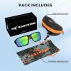 imageKastKing Chippewa Polarized Fishing Sunglasses UV400 Protection Full Wrap Frame Sports Cycling Sunglasses 10mm TAC LensesFgloss Black Frame  Brownchartruesse Mirror