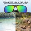 imageKastKing Chippewa Polarized Fishing Sunglasses UV400 Protection Full Wrap Frame Sports Cycling Sunglasses 10mm TAC LensesGgloss Tal Brownsilver Frame  Brownchartruesse Mirror