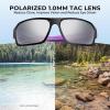 imageKastKing Chippewa Polarized Fishing Sunglasses UV400 Protection Full Wrap Frame Sports Cycling Sunglasses 10mm TAC LensesJgloss Black Purple Backspray Frame  Smoke Mirror
