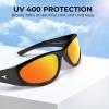 imageKastKing Raccoon Polarized Sport Sunglasses for Men and Women Wide Temple Wrap Ideal for Driving Fishing Cycling RunningFrame Gloss Blackcopper Lens Copper