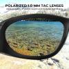 imageKastKing Raccoon Polarized Sport Sunglasses for Men and Women Wide Temple Wrap Ideal for Driving Fishing Cycling RunningFrame Matt Black Lens Smoke Ice Blue Mirror