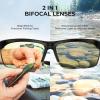 imageKastKing Tugaloo Bifocal Polarized Fishing Sunglasses Bifocal x15 x20 x25 MagnificationsUV Protection Reader SunglassesMatte Black Frame  Brown Chartreuse Mirror