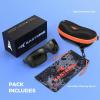imageKastKing Waccamaw Polarized Bifocal Sunglasses x15 x20 x25 Magnifications Wrap Around Sport Reader Sunglasses for MenGloss Black Frame  Smoke Lens