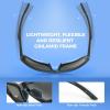 imageKastKing Waccamaw Polarized Bifocal Sunglasses x15 x20 x25 Magnifications Wrap Around Sport Reader Sunglasses for MenGloss Black Frame  Smoke Lens