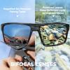 imageKastKing Waccamaw Polarized Bifocal Sunglasses x15 x20 x25 Magnifications Wrap Around Sport Reader Sunglasses for MenGloss Graydrift Frame  Smokeblue Mirror