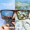 imageKastKing Waccamaw Polarized Bifocal Sunglasses x15 x20 x25 Magnifications Wrap Around Sport Reader Sunglasses for MenGloss Tal Brown Frame  Browngreen Mirror