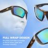imageKastKing Waccamaw Polarized Bifocal Sunglasses x15 x20 x25 Magnifications Wrap Around Sport Reader Sunglasses for MenGloss Tal Brown Frame  Browngreen Mirror