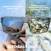 imageKastKing Waccamaw Polarized Bifocal Sunglasses x15 x20 x25 Magnifications Wrap Around Sport Reader Sunglasses for MenMatte Smoke Crystal Frame  Brownred Mirror
