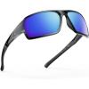 imageKastKing Chippewa Polarized Fishing Sunglasses UV400 Protection Full Wrap Frame Sports Cycling Sunglasses 10mm TAC LensesEgloss Tal Light Graysilver Frame  Smokeblue Ocean Mirror