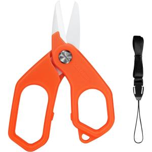imageKastKing 45 Inch Fishing Line Scissors CeramicEdge Precision Fishing Line Scissors Serrated Ceramic Blades for Braided Mono Rustproof Durable Ergonomic Handle Portable Design with Lanyard