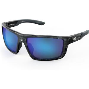 imageKastKing Waccamaw Polarized Bifocal Sunglasses x15 x20 x25 Magnifications Wrap Around Sport Reader Sunglasses for MenGloss Graydrift Frame  Smokeblue Mirror
