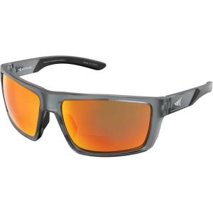 imageKastKing Waccamaw Polarized Bifocal Sunglasses x15 x20 x25 Magnifications Wrap Around Sport Reader Sunglasses for MenMatte Smoke Crystal Frame  Brownred Mirror