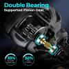 imageKastKing Verus Baitcasting Reel 6oz Ultra Lightweight Halo XII Magnetic Braking System 91 MaxiDur Double Shielded Stainless Steel BB Up to 18 Lbs Max Drag 801721 HighSpeed Gear RatioBLeftSilver721