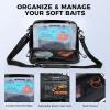 imageKastKing BaitSpace Detachable Bait Binder Tackle Bag  Large Clear Sleeves Durable 900D Waterresistant Fabric Soft Plastic Bait Storage For Hooks Sinkers ampamp Fishing AccessoriesBlack