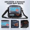imageKastKing BaitSpace Detachable Bait Binder Tackle Bag  Large Clear Sleeves Durable 900D Waterresistant Fabric Soft Plastic Bait Storage For Hooks Sinkers ampamp Fishing AccessoriesBlue