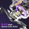 imageKastKing Royale Legend Pro Baitcasting Reels  AutoMag Dual Braking System Fishing Reel Arch Resistance Control 16 Lbs Carbon Drag 55oz Lightweight 801 Gear Ratio 11  1 Stainless Steel BBRight Handed801