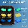 imageKastKing Bill Dance Mulberry Creek 3 Shades of Fishing Sunglasses Kit Polarized UV400 Protection Oleophobic Coating Tailored to Bright Sun Partly Cloudy and Low Light Conditions