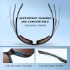 imageKastKing Osage Polarized Sport Sunglasses for Men and Women Ideal for Driving Fishing Cycling Running UV ProtectionFrame Black Lens Brown  Green Mirror