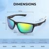 imageKastKing Osage Polarized Sport Sunglasses for Men and Women Ideal for Driving Fishing Cycling Running UV ProtectionFrame Black Lens Brown  Green Mirror