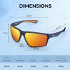 imageKastKing Osage Polarized Sport Sunglasses for Men and Women Ideal for Driving Fishing Cycling Running UV ProtectionFrame Blue Lens Copper  Orange Mirror