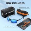 imageKastKing Osage Polarized Sport Sunglasses for Men and Women Ideal for Driving Fishing Cycling Running UV ProtectionFrame Gloss Tal Gray Lens Smoke  Blue Ocean Mirror