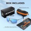 imageKastKing Osage Polarized Sport Sunglasses for Men and Women Ideal for Driving Fishing Cycling Running UV ProtectionFrame Gloss Tal Light Blue Lens Smoke  Ice Blue Mirror