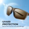 imageKastKing Osage Polarized Sport Sunglasses for Men and Women Ideal for Driving Fishing Cycling Running UV ProtectionFrame Gray Lens Brown