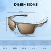 imageKastKing Osage Polarized Sport Sunglasses for Men and Women Ideal for Driving Fishing Cycling Running UV ProtectionFrame Gray Lens Brown