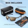 imageKastKing Osage Polarized Sport Sunglasses for Men and Women Ideal for Driving Fishing Cycling Running UV ProtectionFrame Gray Lens Brown