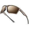 imageKastKing Osage Polarized Sport Sunglasses for Men and Women Ideal for Driving Fishing Cycling Running UV ProtectionFrame Gray Lens Brown