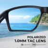 imageKastKing Osage Polarized Sport Sunglasses for Men and Women Ideal for Driving Fishing Cycling Running UV ProtectionFrame Matte Black Lens Smoke  Cobalt Blue Mirror