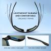 imageKastKing Osage Polarized Sport Sunglasses for Men and Women Ideal for Driving Fishing Cycling Running UV ProtectionFrame Matte Black Lens Smoke  Cobalt Blue Mirror