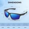 imageKastKing Osage Polarized Sport Sunglasses for Men and Women Ideal for Driving Fishing Cycling Running UV ProtectionFrame Matte Black Lens Smoke  Cobalt Blue Mirror