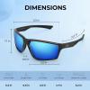 imageKastKing Osage Polarized Sport Sunglasses for Men and Women Ideal for Driving Fishing Cycling Running UV ProtectionFrame Tal Brown Lens Smoke  Blue White Mirror