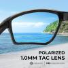 imageKastKing Osage Polarized Sport Sunglasses for Men and Women Ideal for Driving Fishing Cycling Running UV ProtectionFrame Tal Brown Lens Smoke  Blue White Mirror