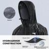 imageKastKing HydroArmor Lightweight Rain Jacket 25Layer Waterproof Fishing Hiking Rain Suit for Men Packable Rain GearBlack