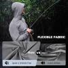 imageKastKing HydroArmor Lightweight Rain Jacket 25Layer Waterproof Fishing Hiking Rain Suit for Men Packable Rain GearGrey